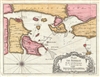 1750 Bellin Map or Plan of Bombay (Mumbai), India