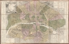 1790 Mondhare et Jean City Plan or Map of Paris, France