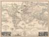 1853 Vuillemin / Langevin World Map with Vignettes and Diagrams