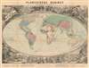 1860 Bourdin / Babinet Wall Map of the World on Mollweide Projection