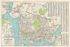 1930 Geographia Pocket Map of Plymouth, England