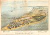 1864 Everett Bird's-Eye Civil War View of Point Lookout, Maryland
