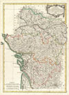 1771 Bonne Map of Poitou, Touraine and Anjou, France
