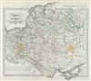 1854 Spruner Map of Poland and Lithuania from 1125 until their 1386 union