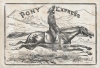 1861 Xylographic Broadside Advertising the Pony Express