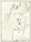 1840 Robet Cogan Nautical Map of Bombay / Mumbai, India