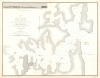 1828 Bougainville Nautical Map of Port Jackson, Sydney, Australia