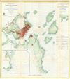 1859 U.S. Coast Survey Map or Chart of Portland Harbor, Maine