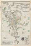 1889 Whitney Map of Portland, Oregon
