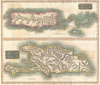 1814 Thomson Map of Porto Rico and Hispaniola