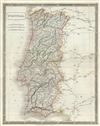 1835 Hall Map of Portugal