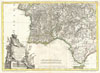 1775 Zannoni Map of Southern Portugal, the Algarve, and Seville
