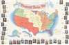 1960 Rand McNally Map of the United States and the Electoral College Votes by State