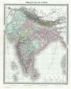 1874 Tardieu Map of India