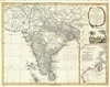 1786 Vaugondy Map of India and Ceylon