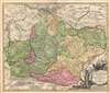 1716  Homann Map of Transylvania (Romania)