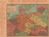 1944 Baneton Map of Europe w/ German Camps for French POWs