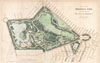 1868 Vaux and Olmsted Map of Prospect Park, Brooklyn, New York