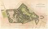 1870 Vaux and Olmsted Map of Prospect Park, Brooklyn, New York