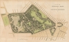 1870 Vaux and Olmsted Map or Plan of Prospect Park, Brooklyn, New York