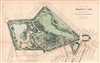 1868 Vaux and Olmsted Map or Plan of Prospect Park, Brooklyn, New York