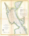 1865 U.S. Coast Survey Map or Chart of Providence, Rhode Island