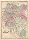 1866 Johnson Map of Germany and Prussia