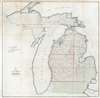 1845 General Land Office Map of Michigan