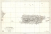 1840 Moreno 'Deposito Hidrografico' Map of Puerto Rico (Porto Rico)