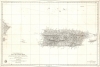 1840 Moreno 'Deposito Hidrografico' Nautical Chart or Map of Puerto Rico (Porto Rico)