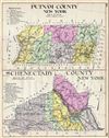 1912 Century Map of Putnam County and Schenectady County, New York