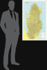 1990 Clyde Surveys Bilingual (Arabic - English) Map of Qatar