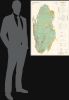 1980 Hunting Geology and Geophysics Arabic Geological Map of Qatar