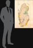 1970 Jaidah Bilingual Geological and Petroleum Map of Qatar