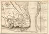 1744 Bellin Map of Quebec City, Canada
