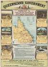1898 Queensland Australia Propaganda Immigration Broadsheet and Map