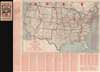 1924 Cram Radio Map of the United States and Canada