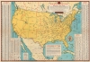 1934 RCA Radiotron Radio Map of the United States