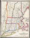 1849 Goldthwait Railroad Map of New England