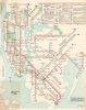 1969 New York City Transit Authority Wall Map of the New York City Subway