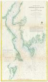 1857 U. S. Coast Survey Map or Chart of the Rappahannock River Entrance, Virginia