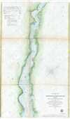 1857 U.S. Coast Survey Map or Chart of the Rappahannock River, Virginia