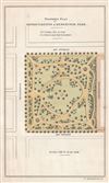 1871 Kellogg and Pollard Map of Reservoir Park or Bryant Park, New York City