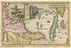 1707 Jonathan Dickinson Map of Florida, Carolina, Virginia and Cuba