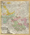 1730 Homann Map of the Lower Rhine ( Frankfort, Cologne, Coln, Heidelberg, etc. )
