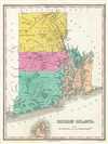 1828 Finley Map of Rhode Island