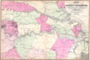 1862 Johnson's Map of The Vicinity Of Richmond and Peninsular Campaign in Virginia