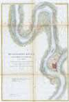 1865 U.S.C.S. Chart or Map of the Mississippi River around Cairo Illinois
