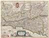 1646 Blaeu Map of the Bay of Genoa, Italy