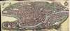 1642 Merian Panoramic View or Map of Rome, Italy